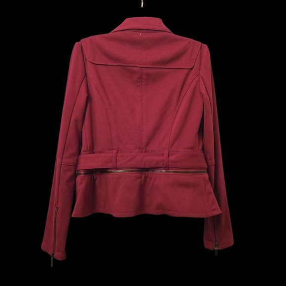 BCBGeneration Fuchsia Leather Jacket - Picture 4 of 6